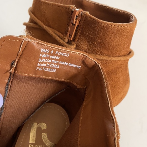 REPORT *PONGO* Suede Wedge Peep toe Boots, Size 8 - Picture 2 of 9